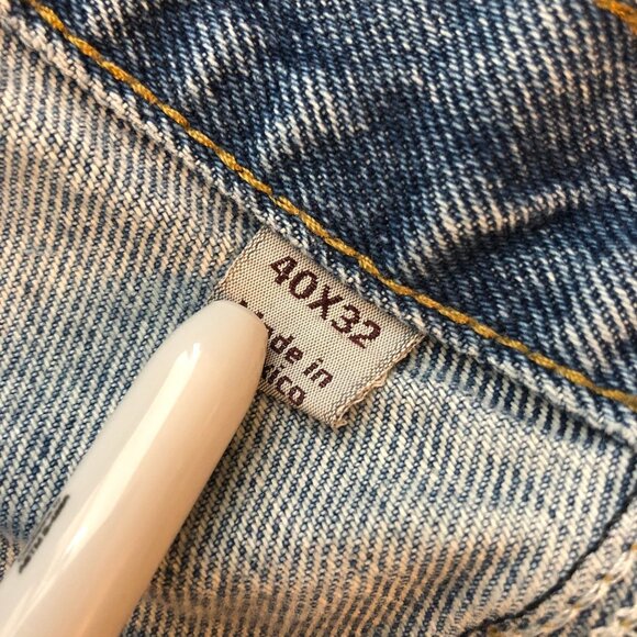 Carhartt Signature Denim Dungaree Original Carpenter Jeans 40x32 Actual 38x31 - Picture 8 of 9